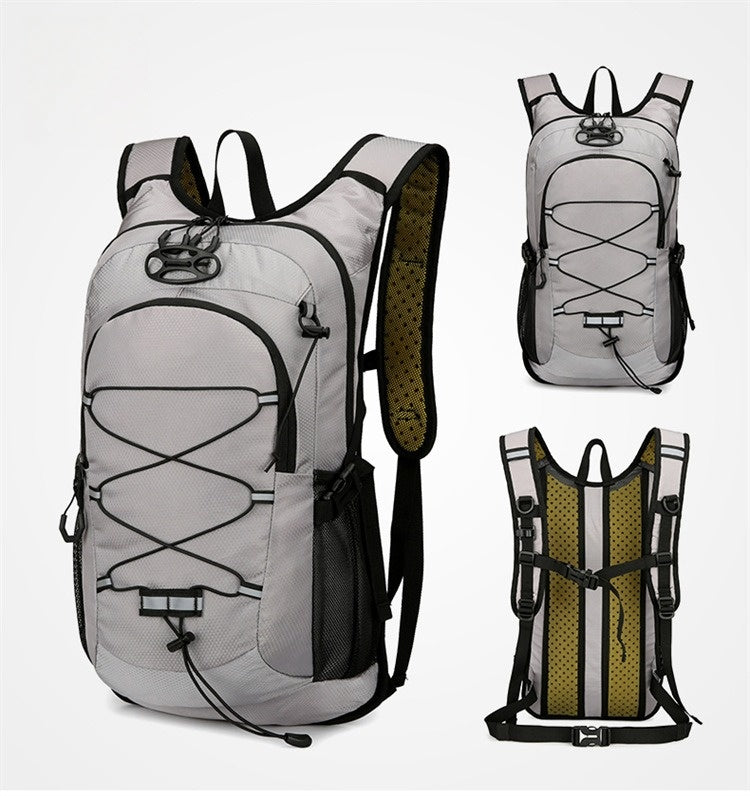 Grauer Outdoor-Rucksack aus Polyester