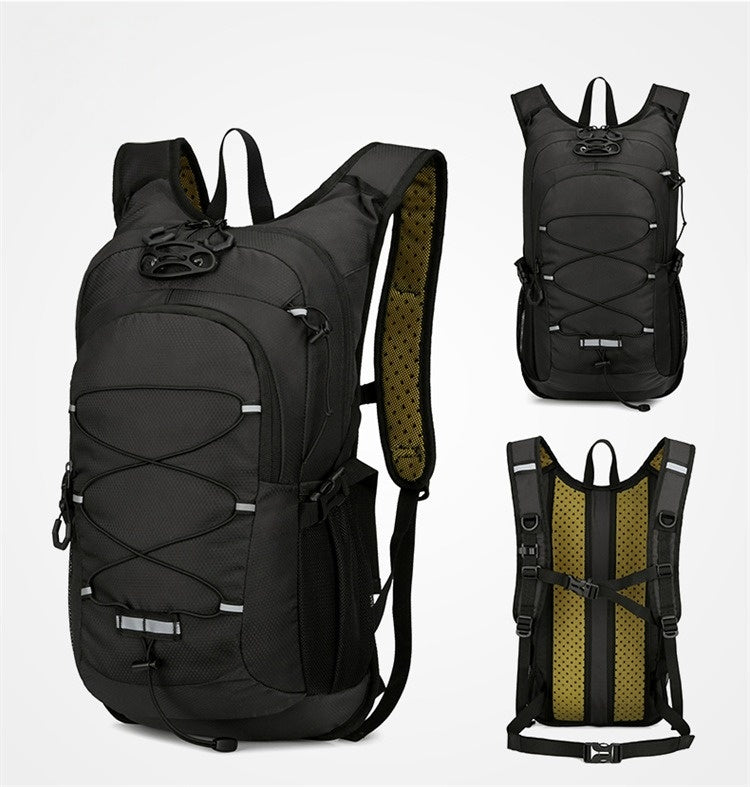 Schwarzer Outdoor-Rucksack aus Polyester
