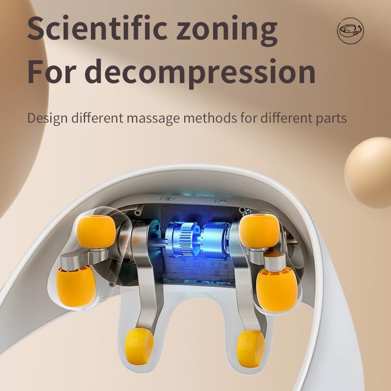 Massagegerät für Nacken- und Schulterschmerzen, Nackenmassagegerät, Tiefengewebe 3D-Knetmassage-Kissen, Nackenmassagegerät mit Wärmefunktion, geeignet für Schultern, Beine und Körper, Muskel-Schmerzlinderung, Geschenk für Männer und Frauen