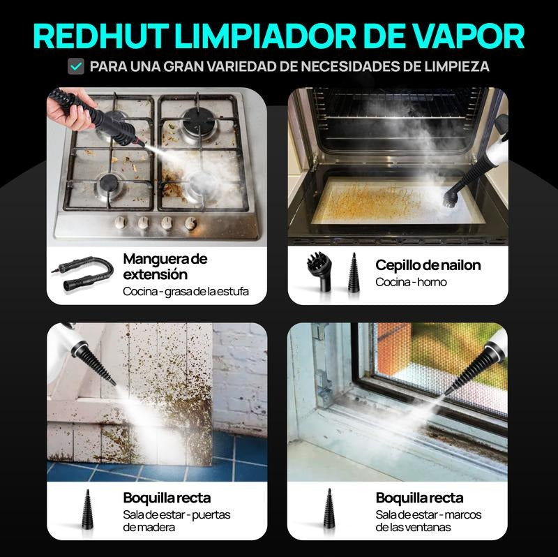 Tragbarer Dampfreiniger 12 Zubehörteile, hoher Druck und umweltfreundlich, Desodorierung und Desinfektion im Haushalt, Küche und Bad – Muttertag