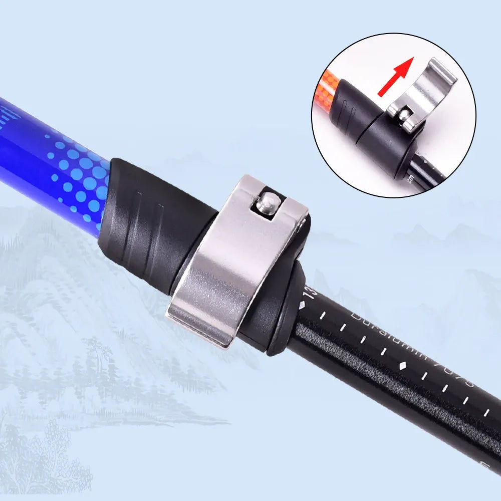 Blaue Trekkingstöcke aus Aluminiumlegierung