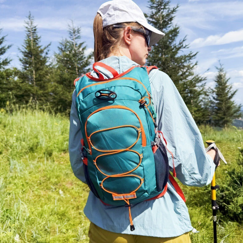 Grüner Outdoor-Rucksack aus Polyester