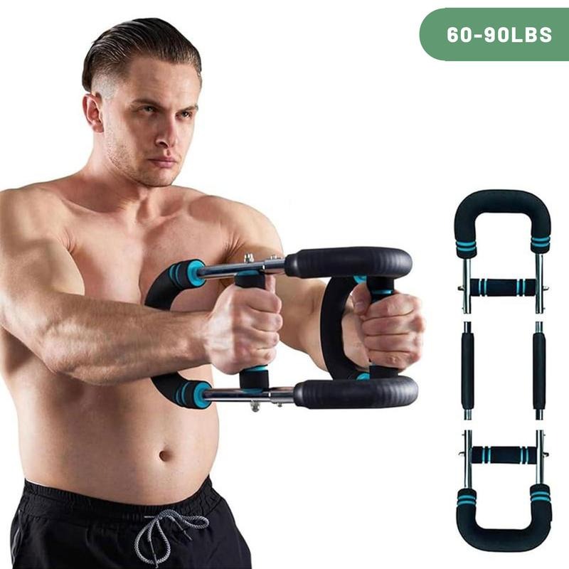 Twister Arm Trainer, 60–90 lb einstellbare Power Twister Bar, Brust-, Schulter- und Arm-Workout-Equipment, tragbarer Unterarm-Stärker, abnehmbare Oberkörper-Fitnessmaschine für Fitnessstudio und Zuhause
