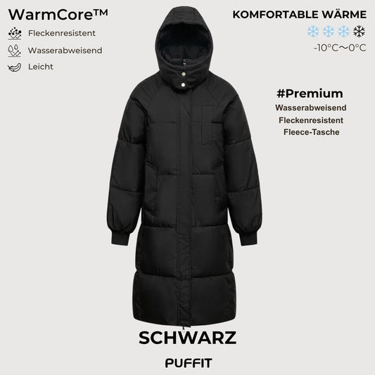 Klassischer langer Kapuzenmantel für Damen, gesteppte Oberbekleidung, große Tasche, wasserabweisend, warm, Basic, lange Ärmel, Winter