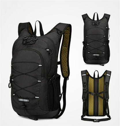 Schwarzer Outdoor-Rucksack aus Polyester