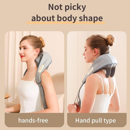 Massagegerät für Nacken- und Schulterschmerzen, Nackenmassagegerät, Tiefengewebe 3D-Knetmassage-Kissen, Nackenmassagegerät mit Wärmefunktion, geeignet für Schultern, Beine und Körper, Muskel-Schmerzlinderung, Geschenk für Männer und Frauen