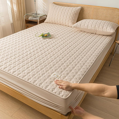 Wasserdichter Matratzenschoner in Queen-Size, atmungsaktive Kühlmatratzenauflage, geräuschlose Topper-Abdeckung, weiche und atmungsaktive Auflage für Zuhause, Schlafzimmer oder Hotel, Pink A 47,24 x 74,8